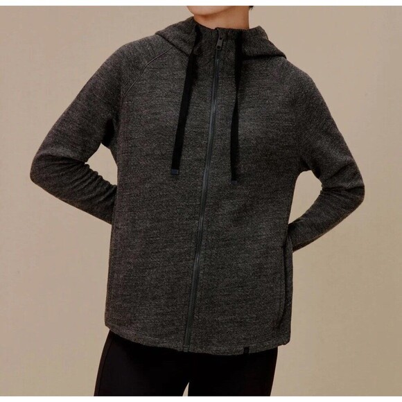 Neiwai Active Ballet Wool Zip Up Jacket, Midnight Grey- Size Small (2) - Picture 1 of 10